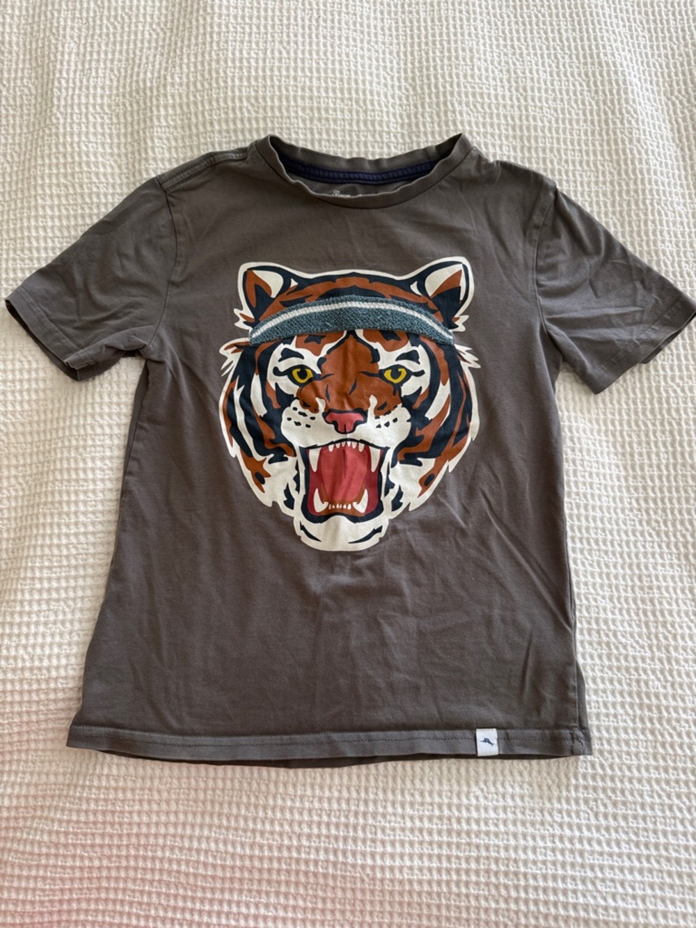 Tommy Bahama Gray Tee with Roaring Tiger Graphic